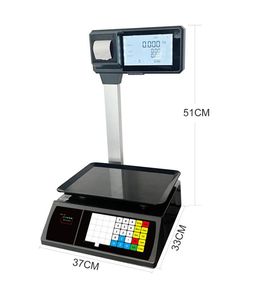 ZK 30kg Counter Scale Commercial Scale BPT605 with LCD Display <b>for</b> 10g Accuracy with <b>Printer</b> - Product Image 5