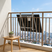 Système de montage solaire pour balcon sur mesure OEM, support arrière réglable pour panneaux photovoltaïques, pour les installateurs
