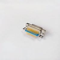 Connecteur Micro-D MIL-DTL-D38999 J30J-25ZKWP7-J, solution d'interconnexion haute fiabilité, contacts plaqués or, angle droit