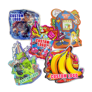 Bolsas de Mylar con forma especial de 3,5g troqueladas impresas personalizadas bolsas de Mylar de diseñador de plástico de caramelo de Cali comestibles con su logotipo - Product Image 1