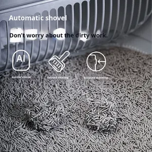 Lettiera per Gatti Automatica Smart di Alta Gamma, Moderna, Bianca, Anti-Odore, Anti-Schizzi, con Paletta Extra Large e Design a Cupola in ABS - Product Image 2