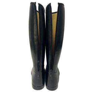 รองเท้าบูตขี่ม้าหนังแท้แบบยาวถึงเข่าทำจากพีวีซีเงางามสำหรับผู้ชายผู้หญิงโลโก้ออกแบบได้ตามต้องการ - Product Image 2