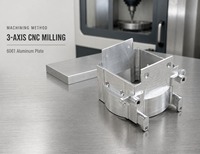 Support de cavité en aluminium 6061 usiné CNC 3 axes avec languettes de fixation multiples, cadre de support personnalisé pour boîtier d'équipement