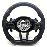 Volant de direction personnalisé en fibre de carbone LED M Performance compatible avec BMW F30 F10 F32 F10 F20 F07 F01 E46 E60 E90 M3 M4 M5