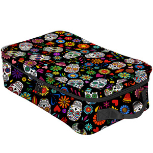 <b>Skull</b> Rose Print Golf Shoes <b>Bag</b> Travel Shoes Zipper Handheld Golf Shoe <b>Bag</b> With High Material - Product Image 4