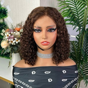 Original Vietnamese <b>Wig</b> SDD 12 Inch Luxury Curl Water Wave Glueless Lace Closure Brown Color <b>Wig</b> <b>Bob</b> - Product Image 4