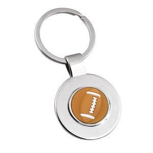 Llavero de rugby de aleación con logotipo personalizado, mosquetón vintage de moda, impresión UV, reverso liso para coches y equipaje, disponible en hierro y zinc. - Product Image 1