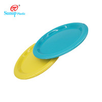 Assiette à fruits en gros, assiette en plastique réutilisable, ronde, motif personnalisé, toutes saisons, non supportée, durable, 25x1.3cm