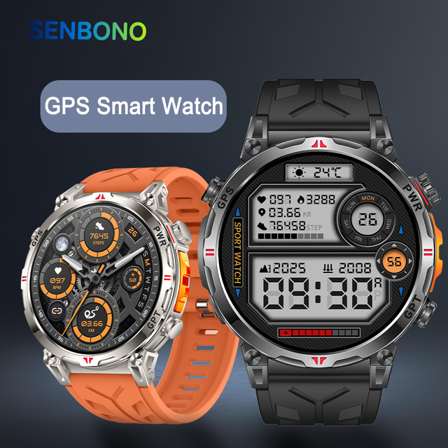 For KC93 Outdoor Sport GPS Smart Watch Barometric Pressure Compass AI Assistant TFT 3 ATM Waterproof 5-10 Days Battery Life