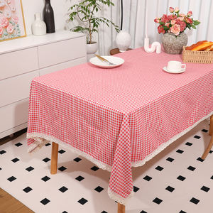 Tovaglia arricciato rettangolo di lino personalizzato con Logo in lino spesso tovaglia <span class=keywords><strong>a</strong></span> scacchi per sala <span class=keywords><strong>da</strong></span> pranzo - Product Image 1