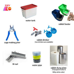 Hayvan üreme kafesi ticari tavşan kafesi 3 katmanlı 9 hücreleri kaynaklı örgü tavşan kafesi - Product Image 5