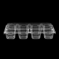 Boîte blister transparente en plastique pour animaux de compagnie 4-16 trous compartiment plateau d'emballage d'oeufs avec dôme haut