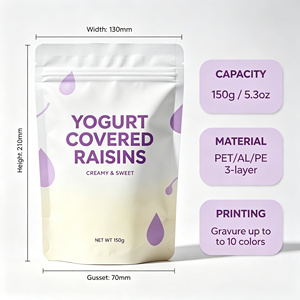 Custom Printed Stand Up Pouch Resealable Zipper Plastic Packaging <b>Bag</b> With Window for Food - Product Image 6