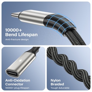 อะแดปเตอร์เสียงแบบ 2-in-1 Type-C เป็น Type-C+3.5 มม. ขนาด 4 ฟุต/1.2 เมตร แบบ OEM ที่ปรับแต่งได้ รองรับการใช้งานทั่วไปสำหรับลำโพงและโทรศัพท์มือถือ - Product Image 5