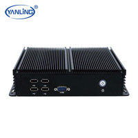 Mini PC économique J1900 Quad Core 6COM RS485 double Gigabit LAN DDR3L MSATA HD DP client léger pour ordinateur embarqué d'entrepôt