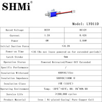 LY011D 5V/12V Kunci Solenoid Listrik Mini Tanpa Kunci Berlapis Nikel yang Diperkuat, Backset 60mm, Latch Stroke 4mm