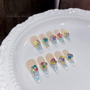 Nuevos y Lindos Cristales Brillantes 3D de Color Caramelo para Decoración de Uñas, con Base Puntiaguda, Accesorios para Uñas DIY - Product Image 6