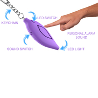 Nieuwe Mode Blad Veiligheid Sleutelhanger Zelfverdediging Veiligheid Persoonlijke Sirene Alarm Sleutelhanger Voor Vrouwen Persoonlijke Sirene Alarm Sleutelhanger Led