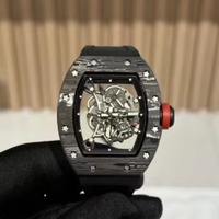 Nuevo Lanzamiento 2026, Reloj Mecánico Automático Tourbillon para Hombre con Caja de Fibra de Carbono de Alta Calidad