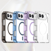 Coque de téléphone portable en gel PC anti-rayures transparente, compatible avec chargeur sans fil, protection TPU PC pour iPhone Duo