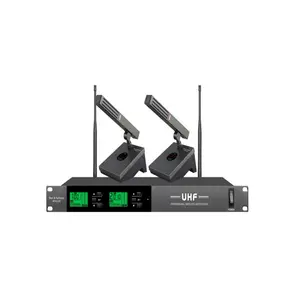 T Groothandel Dual Channel Desktop Conferentieruimte Gooseneck Microfoon Lessenaar Uitzending Draadloze Dynamische Uhf Microfoon