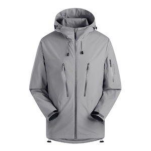 OEM Conception personnalisée Veste de pluie imperméable à capuche Coupe-vent Veste extérieure à coque dure Sport Trekking Veste de travail - Product Image 2
