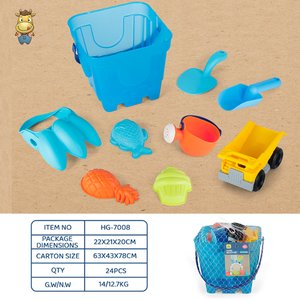 Ensemble de seaux de plage pour enfants, 9 pièces, avec camion à benne basculante, moules pour arrosoir, jouets d'été - Product Image 5