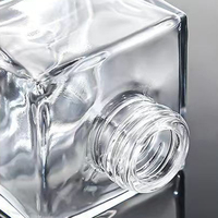 Bouteille vide pour diffuseur de parfum 50ml 100ml 150ml 200ml 300ml 500ml avec bouchon en caoutchouc, cube transparent, logo et couleur personnalisés