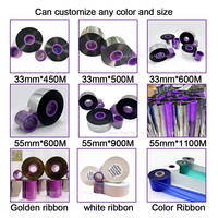 Échantillon gratuit Ruban universel lavé à l'intérieur du ruban TTO Premium 55mm * 50m pour imprimantes Markem