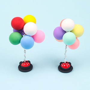 Colorful Balloon Cake Toppers Round Handmade Birthday Party Dessert Decorations - Product Image 1
