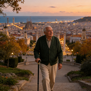 Canne de <span class=keywords><strong>marche</strong></span> JINDA Premium en fibre de carbone intégrale avec réglage de la hauteur sur 10 niveaux, base antidérapante, légère et durable pour les personnes âgées - Product Image 4