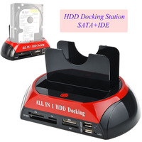Estación de acoplamiento Dualbay HDD multifuncional Hub 2,5/3,5 pulgadas USB Disco duro Base BOX IDE/SATA Mobile Hdd Enclosure Case & Bag