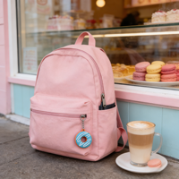 Porte-clés mousqueton en caoutchouc 3D en forme de donut, accepte le logo 2D personnalisé, impression UV, couleur personnalisable, durable, léger, imperméable