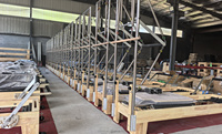 Tempat Tidur Pilates Reformer Kayu Premium dengan Menara dan Tahanan yang Dapat Disesuaikan, Peralatan Kebugaran Komersial