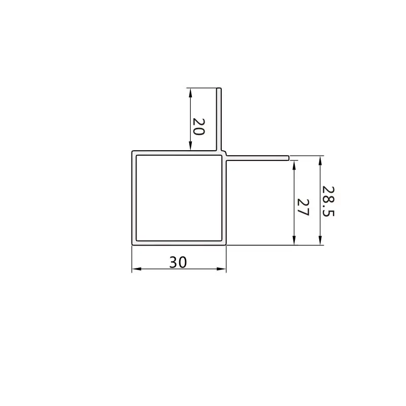 フレッシュAHUエアハンドリングユニット押し出しアルミニウムプロファイルGJ3027A25mmエアコン用PUパネルフレーム取り付け