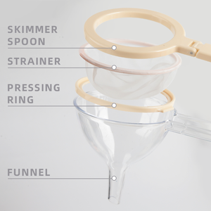 กรวยกรองน้ำมันอเนกประสงค์ เกรดอาหาร ใช้งานง่าย ตาข่ายละเอียด 2-in-1 ทำจากพลาสติก สำหรับกรองน้ำมันในครัว - Product Image 2