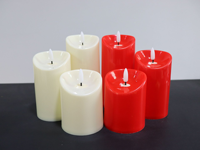 Vente en gros de bougies électroniques LED simulant des bougies en plastique oscillantes décorations de décoration de maison à distance à piles