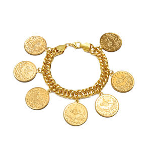 Bracelet en pièces de monnaie turques pour femmes et hommes, bijoux <span class=keywords><strong>turcs</strong></span> en or et argent, inspiré des pièces de monnaie anciennes de Turquie # 122601 - Product Image 2