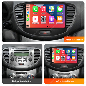 MEKEDE 8core 6 + 128GB Autoradio Android Navigation Car-play <span class=keywords><strong>Auto</strong></span> <span class=keywords><strong>FM</strong></span> 1280*720 Résolution Écran pour Hyundai I10 2007-2013 - Product Image 2