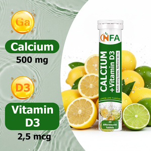 Wholesale Custom Calcium Effervscent Tablets with Vitamin D3 Buils Strong Bones Lemon Lime Flavor Immune Booster Supplement - Product Image 4
