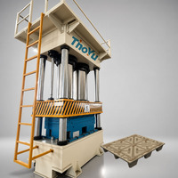 Presse à chaud ThoYu TY-1250 pour le recyclage des déchets de bois, pression de 1250 tonnes, capacité de 324 palettes/jour