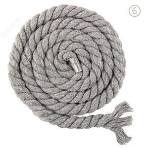 8mm Cotton <strong>Rope</strong> <strong>Thick</strong> 3-strands Twisted Colored Cotton Cord - Product Image 5