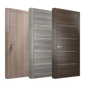 Rumah apartemen rumah kantor hotel ruang interior kayu desain pintu kustom pintu tunggal kayu keras dengan bingkai untuk dijual