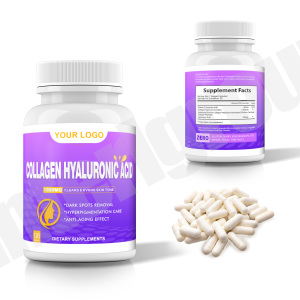 Supplément marin d'acide hyaluronique de collagène d'OEM 500mg blanchissant la peau capsule de collagène - Product Image 2
