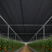 Filet d'ombrage en HDPE noir 90% résistant aux UV pour serre, jardin, pépinière et protection des cultures