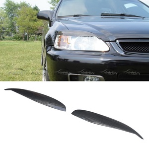 Pegatinas de Fibra de Carbono Estilo Deportivo para Cejas Delanteras y Párpados de Faros para Honda Civic EK8 1999+ - Product Image 3
