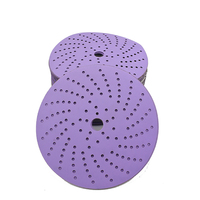 Disque de papier abrasif violet multi-trous de 6 pouces avec grain céramique