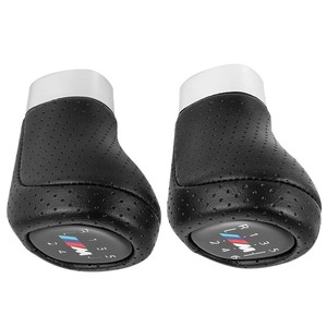 Pommeau de levier de vitesse en cuir noir pour Bmw, 5 vitesses, logo M, ergonomique pour transmission manuelle - Product Image 4