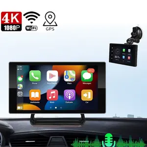 5 ''Dash Cam Auto Monitor Dashboard Auto Video Speler Draadloze Carplay Android Auto Airplay Met 4K Front Camera Ai Voice Gps Wifi