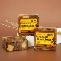 Etiqueta Privada Natural orgánica Natural marroquí, jabón negro africano para blanquear, hecho a mano